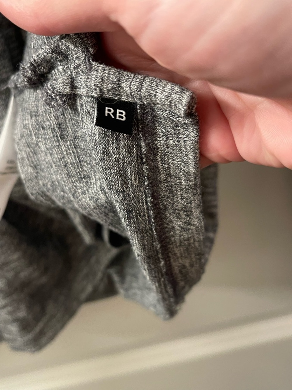 Robert Barakett Men's Long Sleeve Heather Gray Polo-Style Tee - Picture 5 of 5
